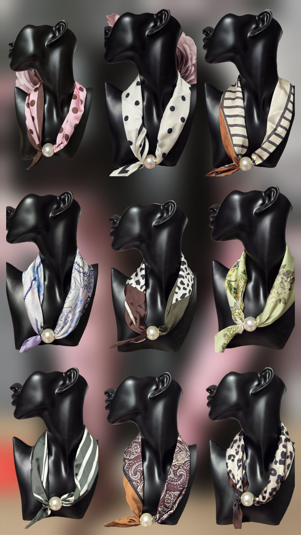 Foulards Bijoux Aimantés