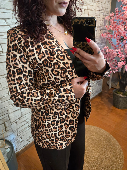 Blazer Léopard – Beige & Noir 🐆