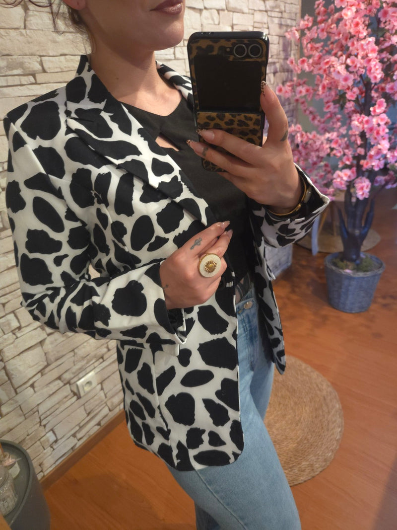 Blazer imprimé vache 🖤🤍