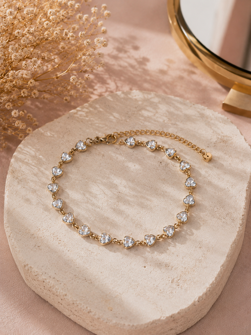 Bracelet Cœurs Éclatants