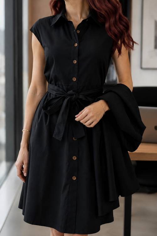 🤎 Robe chemise noire